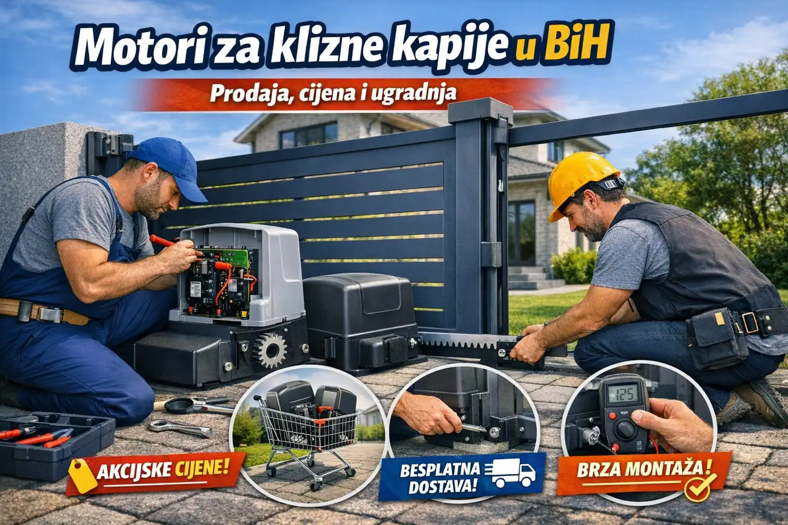 Motori za klizne kapije u BiH – automatika za ulaz i sigurnosni sistemi
